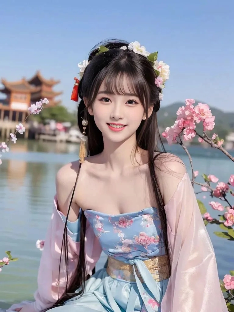 古風漢服，花落人家