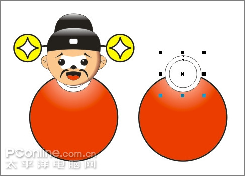 coreldraw制作搞笑“芝麻官不倒翁” coreldraw制作搞笑“芝麻官不倒翁”
