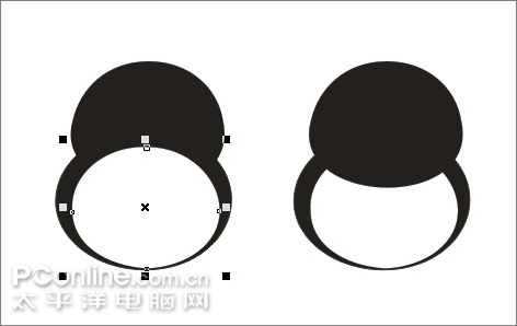 coreldraw繪制可愛的情侶qq企鵝 coreldraw繪制可愛的情侶qq企鵝